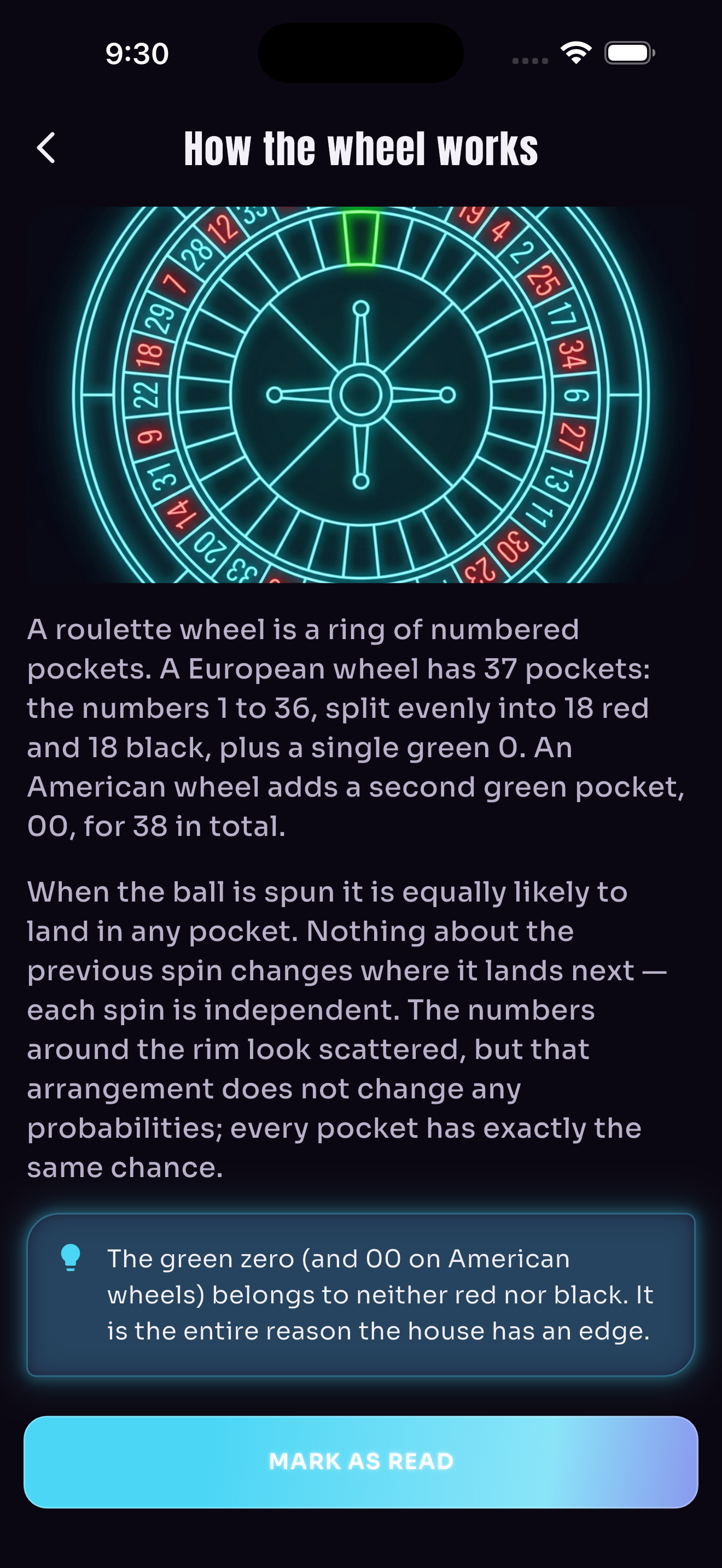 Lesson detail screen